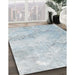 Machine Washable Traditional Pale Blue Lily Blue Rug in a Family Room, wshtr2450