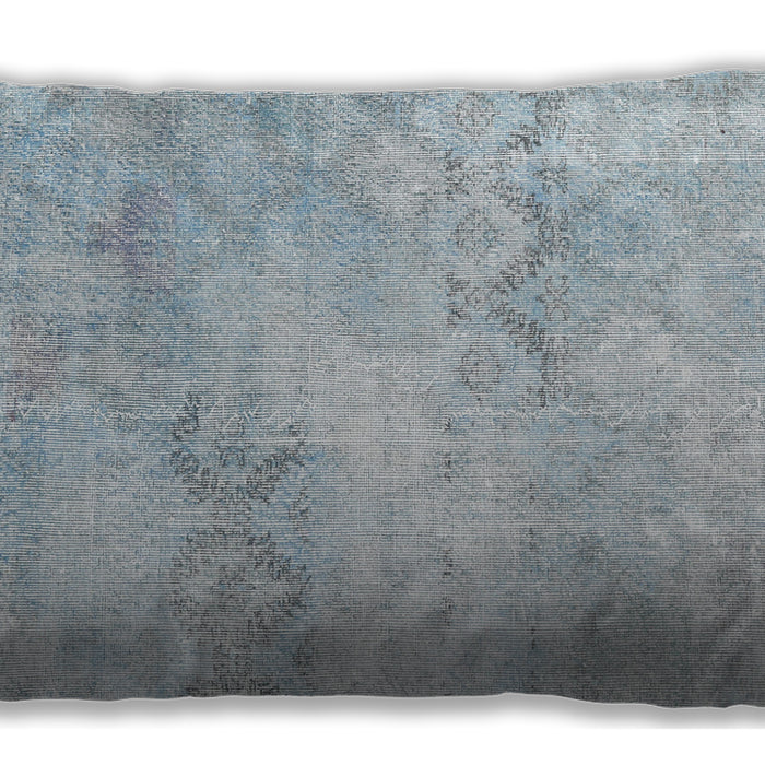 Traditional Classic Rectangular Pale Blue Lily Blue Lumbar Throw Pillow, 13 inch by 19 inch, lbtr2450