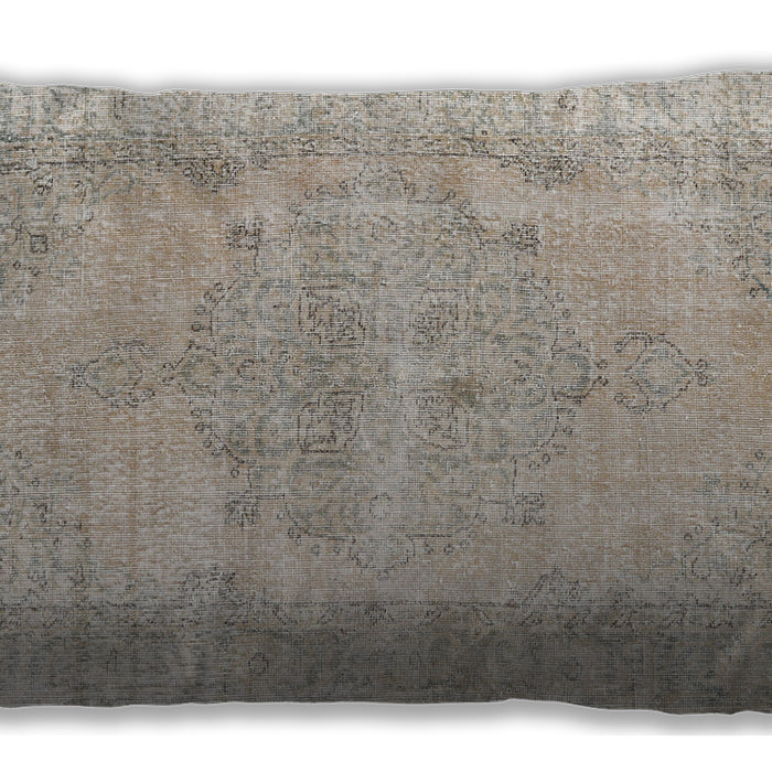Traditional Classic Rectangular Rose Gold Pink Lumbar Throw Pillow, 13 inch by 19 inch, lbtr2453