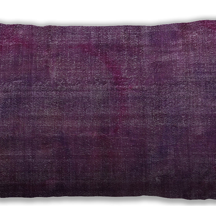 Traditional Classic Rectangular Plum Velvet Purple Lumbar Throw Pillow, 13 inch by 19 inch, lbtr2454