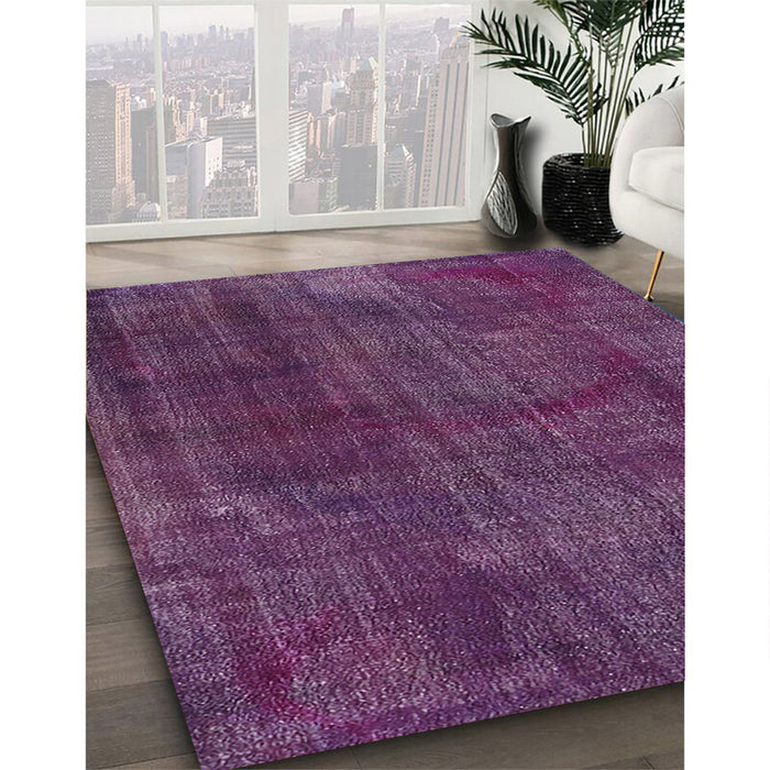 Machine Washable Traditional Plum Velvet Purple Rug in a Family Room, wshtr2454