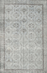 Machine Washable Traditional Gunmetal Gray Rug, wshtr2455