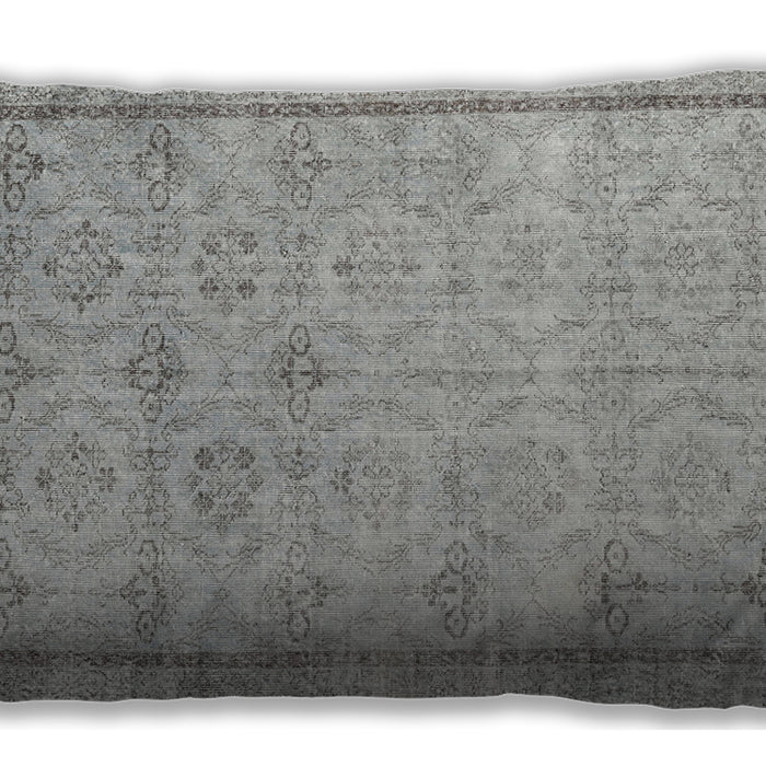 Traditional Classic Rectangular Gunmetal Gray Lumbar Throw Pillow, 13 inch by 19 inch, lbtr2455