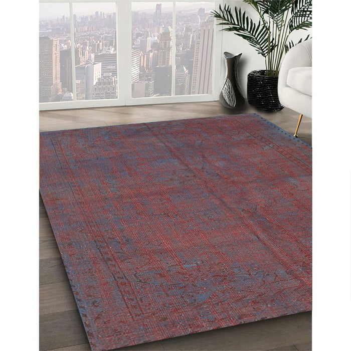 Traditional Chestnut Brown Persian Rug in Family Room, tr2458