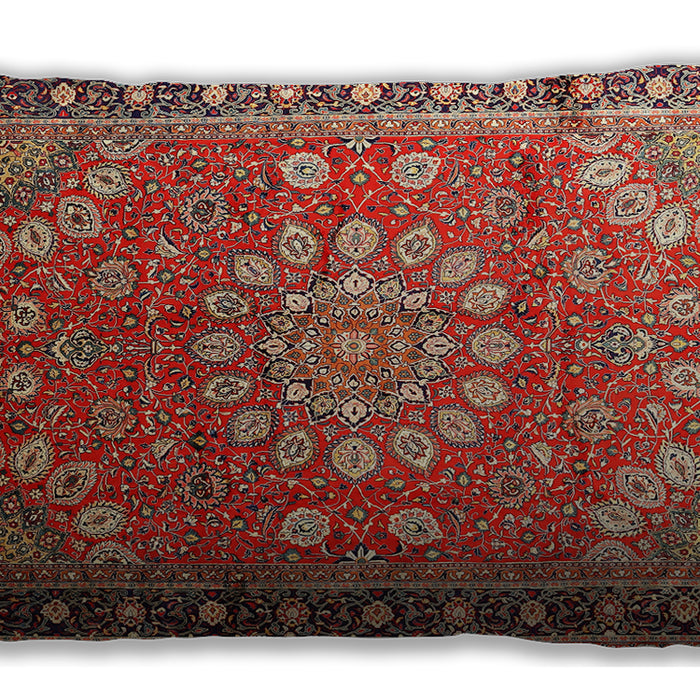 Traditional Classic Rectangular Tomato Red Lumbar Throw Pillow, 13 inch by 19 inch, lbtr245