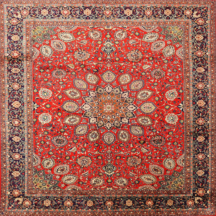Square Traditional Red Medallion Rug, tr245