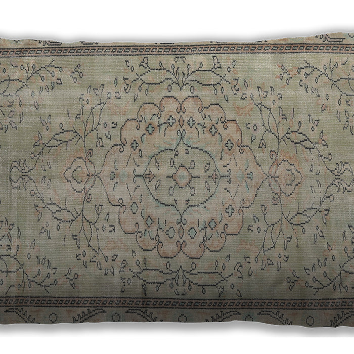 Traditional Classic Rectangular Khaki Green Lumbar Throw Pillow, 13 inch by 19 inch, lbtr2460