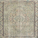 Square Traditional Khaki Green Persian Rug, tr2460