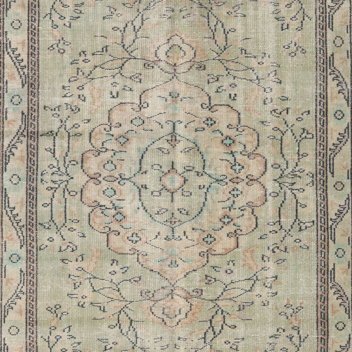 Traditional Khaki Green Persian Rug, tr2460