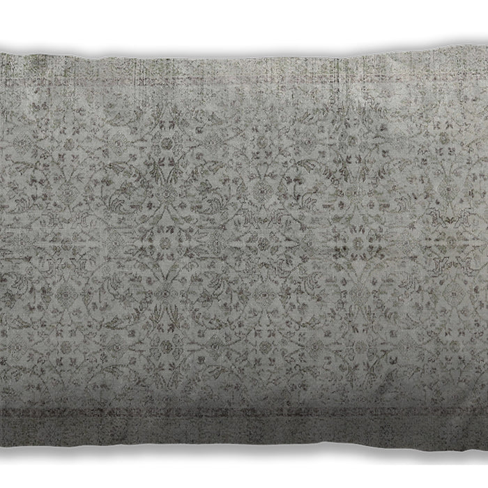 Traditional Classic Rectangular Gray Lumbar Throw Pillow, 13 inch by 19 inch, lbtr2461