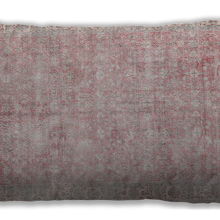 Traditional Classic Rectangular Rose Gold Pink Lumbar Throw Pillow, 13 inch by 19 inch, lbtr2462