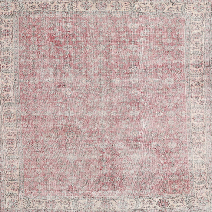 Square Traditional Rose Gold Pink Persian Rug, tr2462