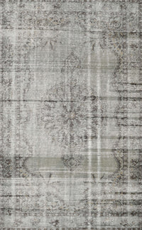 Machine Washable Traditional Granite Gray Rug, wshtr2463