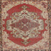 Square Traditional Fire Brick Red Persian Rug, tr2465