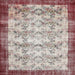 Square Traditional Chestnut Brown Persian Rug, tr2466