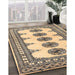 Machine Washable Traditional Sepia Brown Rug in a Family Room, wshtr246