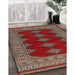 Traditional Dark Almond Brown Persian Rug in Family Room, tr2472