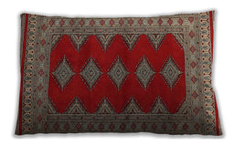 Traditional Classic Rectangular Dark Almond Brown Lumbar Throw Pillow, 13 inch by 19 inch, lbtr2472