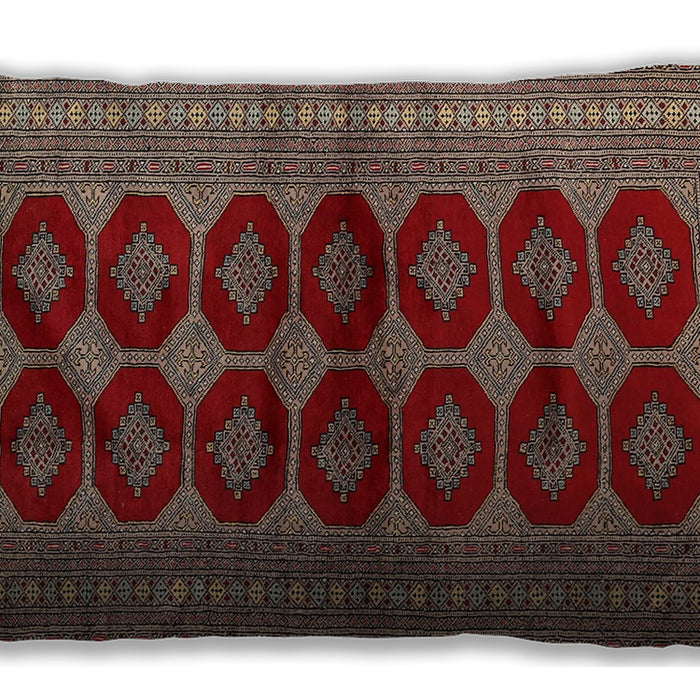 Traditional Classic Rectangular Saffron Red Lumbar Throw Pillow, 13 inch by 19 inch, lbtr2473