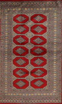 Machine Washable Traditional Saffron Red Rug, wshtr2473