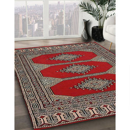 Traditional Brown Persian Rug in Family Room, tr2474