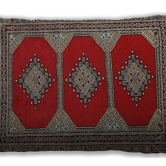 Traditional Classic Rectangular Brown Lumbar Throw Pillow, 13 inch by 19 inch, lbtr2474