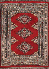 Machine Washable Traditional Orange Salmon Pink Rug, wshtr2475