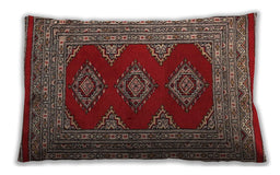 Traditional Classic Rectangular Orange Salmon Pink Lumbar Throw Pillow, 13 inch by 19 inch, lbtr2475