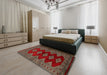 Machine Washable Traditional Brown Rug in a Bedroom, wshtr2477