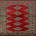 Square Traditional Brown Southwestern Rug, tr2477