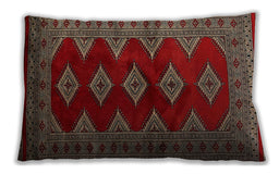 Traditional Classic Rectangular Brown Lumbar Throw Pillow, 13 inch by 19 inch, lbtr2477