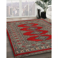 Traditional Dark Almond Brown Southwestern Rug, tr2478