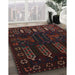 Machine Washable Traditional Dark Brown Rug in a Family Room, wshtr2480