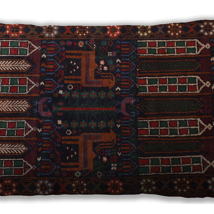 Traditional Classic Rectangular Dark Brown Lumbar Throw Pillow, 13 inch by 19 inch, lbtr2480