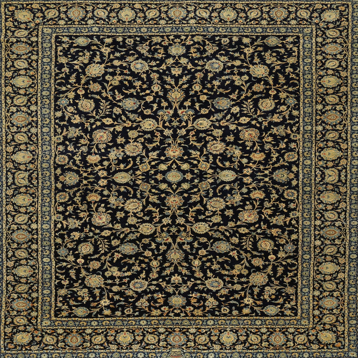 Square Traditional Mid Gray Persian Rug, tr2482