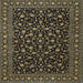 Square Traditional Mid Gray Persian Rug, tr2482