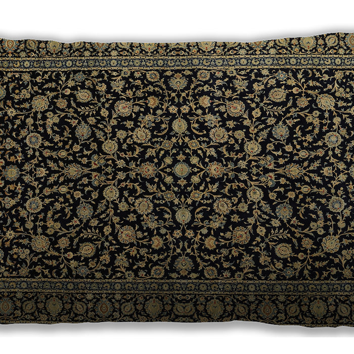 Traditional Classic Rectangular Midnight Gary Lumbar Throw Pillow, 13 inch by 19 inch, lbtr2482