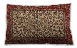 Traditional Classic Rectangular Saffron Red Lumbar Throw Pillow, 13 inch by 19 inch, lbtr2483