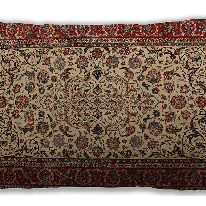 Traditional Classic Rectangular Saffron Red Lumbar Throw Pillow, 13 inch by 19 inch, lbtr2483
