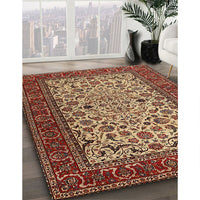 Traditional Saffron Red Persian Rug, tr2483