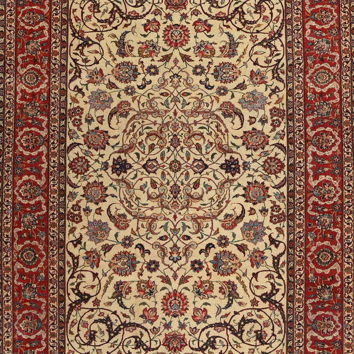 Machine Washable Traditional Saffron Red Rug, wshtr2483