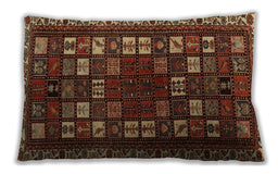 Traditional Classic Rectangular Maroon Red Lumbar Throw Pillow, 13 inch by 19 inch, lbtr2485