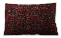 Traditional Classic Rectangular Bakers Brown Lumbar Throw Pillow, 13 inch by 19 inch, lbtr2486