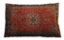 Traditional Classic Rectangular Petra Gold Brown Lumbar Throw Pillow, 13 inch by 19 inch, lbtr248