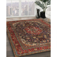 Traditional Deep Red Medallion Rug, tr2491