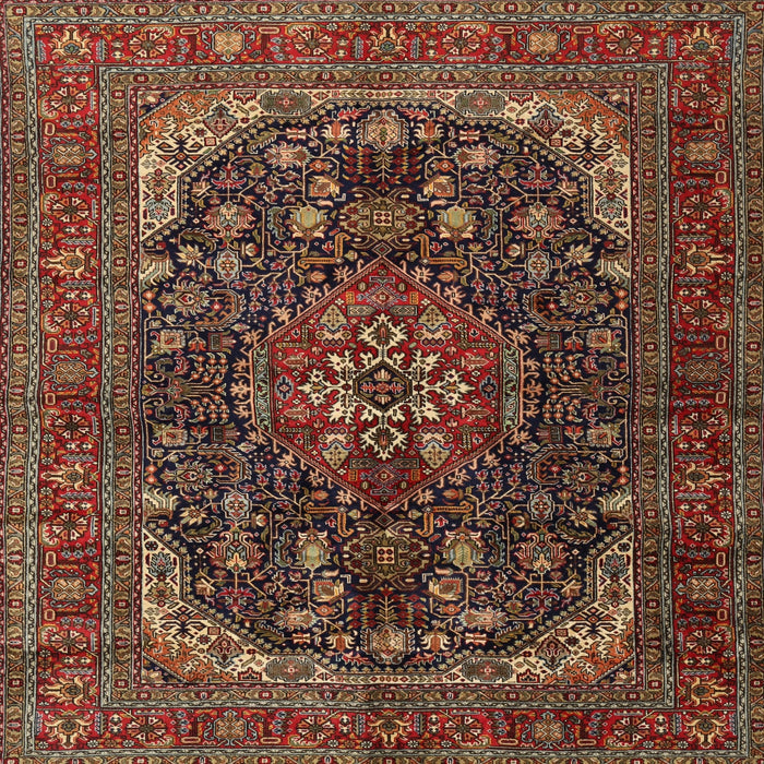 Round Machine Washable Traditional Deep Red Rug, wshtr2491