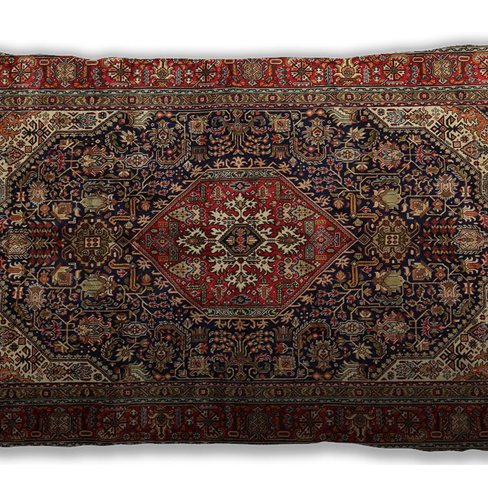 Traditional Classic Rectangular Deep Red Lumbar Throw Pillow, 13 inch by 19 inch, lbtr2491