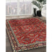 Machine Washable Traditional Dark Almond Brown Rug in a Family Room, wshtr2492