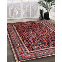 Traditional Orange Salmon Pink Persian Rug, tr2493