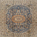 Square Traditional Coffee Brown Medallion Rug, tr2494